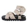 Riemchensandalen Schnalle, Flach, Riemen