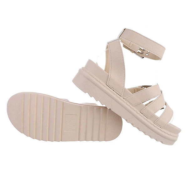 Plateausandaletten Schnalle, Keilabsatz/Wedge, Riemen 4 Plateausandaletten Schnalle, Keilabsatz/Wedge, Riemen – Bild 2