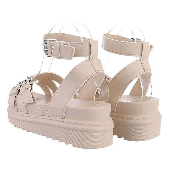 Plateausandaletten Schnalle, Keilabsatz/Wedge, Riemen 5 Plateausandaletten Schnalle, Keilabsatz/Wedge, Riemen – Bild 3