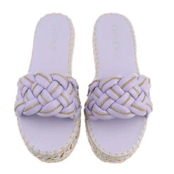 Plateausandaletten , Flach, Geflochten, Kette, Offene Ferse -Mode-Sandalen-Shop 29123095 04