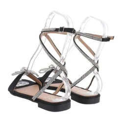 Riemchensandalen Schnalle, Blockabsatz, Riemen, Strass - Schwarz -Mode-Sandalen-Shop 29127023 03