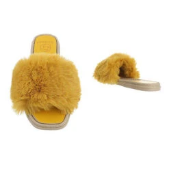 Pantoletten , Flach, Dekofell, Offene Ferse -Mode-Sandalen-Shop 29251541 03