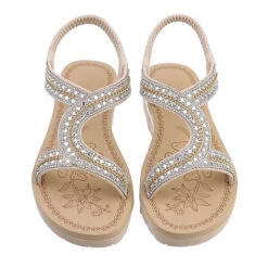 Riemchensandalen , Keilabsatz/Wedge, Riemen, Strass -Mode-Sandalen-Shop 29347867 04