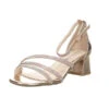 Buffalo Damen Riemchensandalen Lilly Glam Sandalette Fußbett Bequem Freizeit Synthetik Uni Riemchensandalen - Rosegold -Mode-Sandalen-Shop 29545459 01