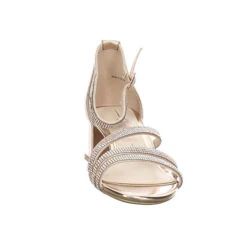 Buffalo Damen Riemchensandalen Lilly Glam Sandalette Fußbett Bequem Freizeit Synthetik Uni Riemchensandalen - Rosegold -Mode-Sandalen-Shop 29545459 03