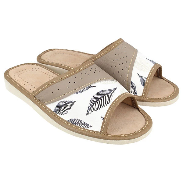 Karvia - Slipper - Aus Rindsleder - Mit Blattmuster 9 Karvia - Slipper - Aus Rindsleder - Mit Blattmuster – Bild 7