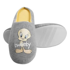 Looney Tunes Hausschuhe - Tweety Puschen Pantoffeln Slipper Hausschuhe - Grau 6 Looney Tunes Hausschuhe - Tweety Puschen Pantoffeln Slipper Hausschuhe - Grau -Mode-Sandalen-Shop 29550175 02