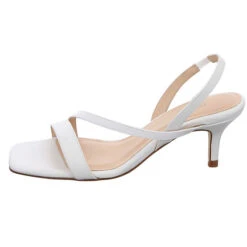 PETER KAISER Damen Riemchensandalen Felicia Sandalette Fußbett Bequem Freizeit Glattleder Uni Riemchensandalen - Weiß -Mode-Sandalen-Shop 29754973 02