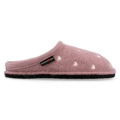 Haflinger Flair Valentine Pantoffeln Aus Gewalkter Wolle Herzmotiv Unisex