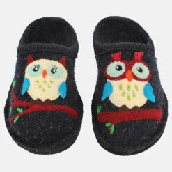 Haflinger Flair Olivia Pantoffeln Aus Gewalkter Wolle Eulenmotiv Unisex - Cognac 7 Haflinger Flair Olivia Pantoffeln Aus Gewalkter Wolle Eulenmotiv Unisex - Cognac -Mode-Sandalen-Shop 30135468 02