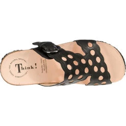 Think! Mizzi Komfort-Pantoletten - Schwarz -Mode-Sandalen-Shop 7207283 06