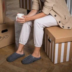 Giesswein Mädchen Und Jungen Hausschuhe/Clogs Geschlossene Hausschuhe - Grau -Mode-Sandalen-Shop 7274203 07