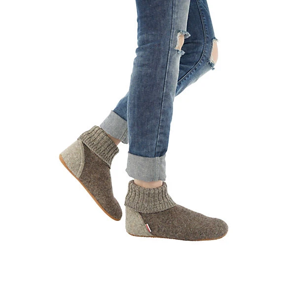 Giesswein Hüttenschuhe Wildpoldsried Hüttenschuhe - Taupe 4 Giesswein Hüttenschuhe Wildpoldsried Hüttenschuhe - Taupe – Bild 2