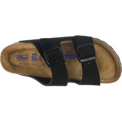Birkenstock Arizona Weichbettung Veloursleder Pantoletten Schmal - Schwarz -Mode-Sandalen-Shop 8532851 06