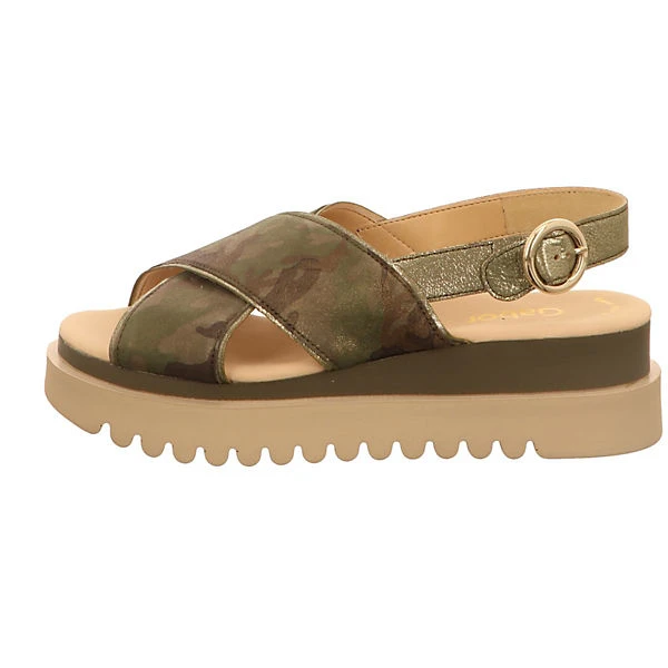 Gabor Plateau-Sandaletten - Natur/oliv 4 Gabor Plateau-Sandaletten - Natur/oliv – Bild 2