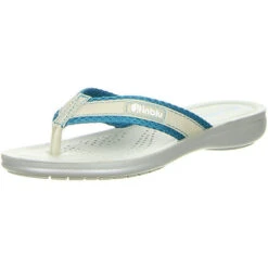 Inblu Damen Zehentrenner Badeschuhe Slipper Hellblau/grau