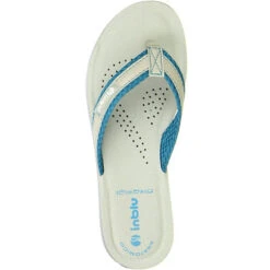 Inblu Damen Zehentrenner Badeschuhe Slipper Hellblau/grau -Mode-Sandalen-Shop 8869570 07